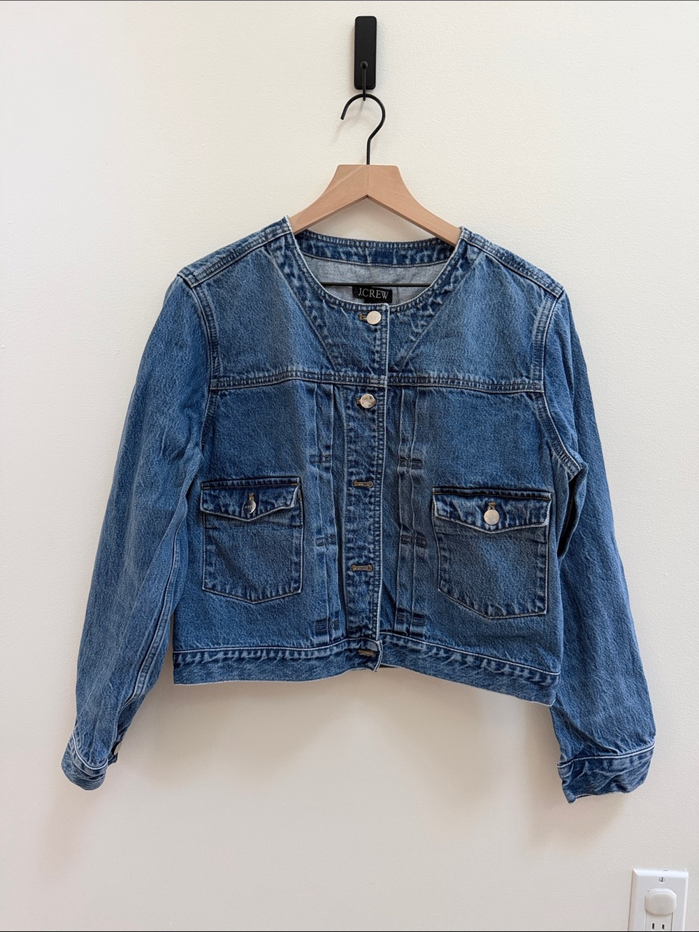 J. Crew Indigo Blue Boxy Denim Jacket